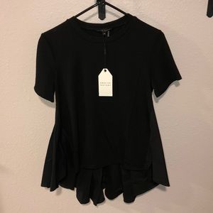 Black Short Sleeve Blouse- New With Tags